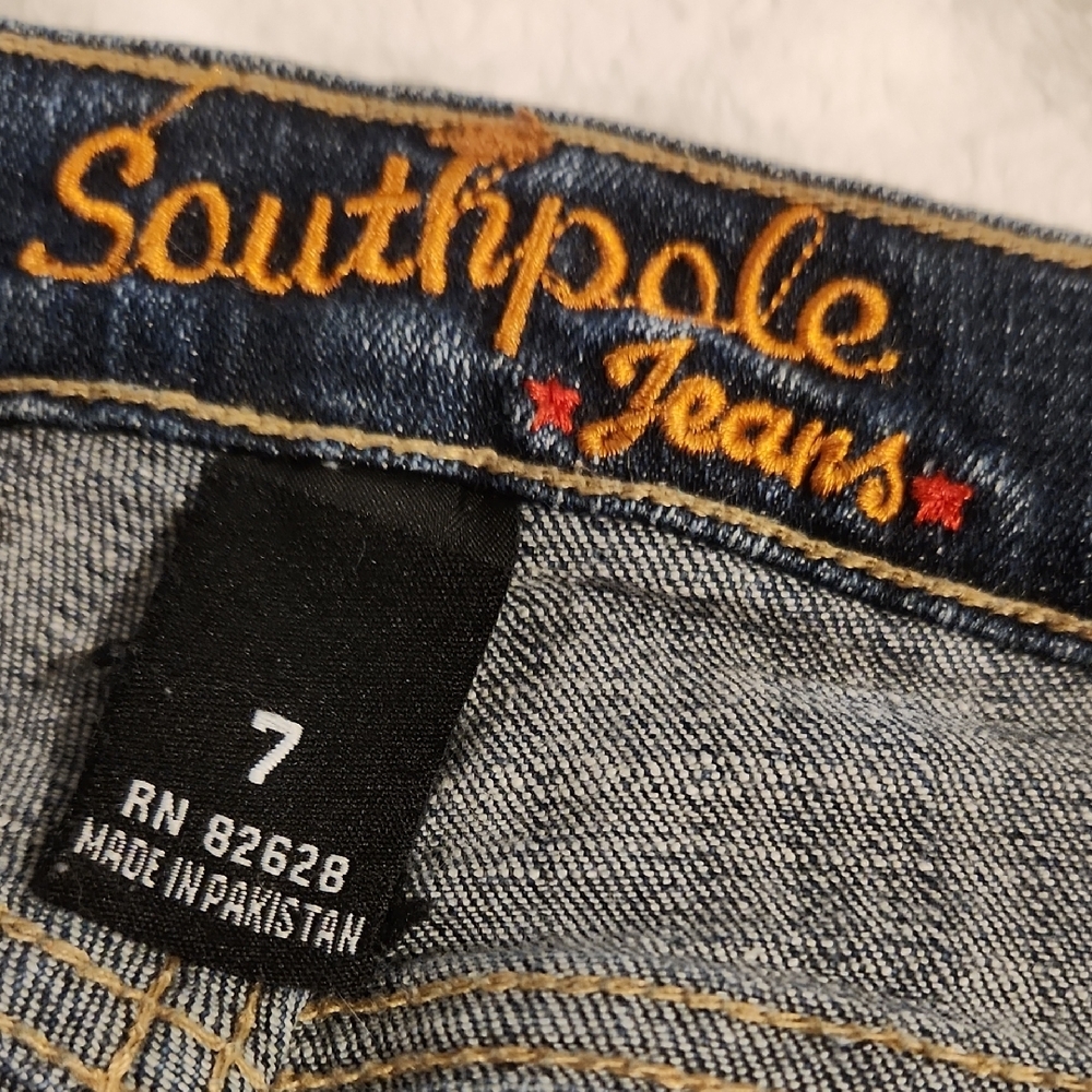 South Pole Dark Blue Flare Women's Jeans - Picture 2 of 4